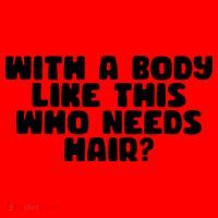With A Body Like This Who Needs Hair Funny Santa Hat thumb 1