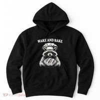 Wake And Bake Sourdough Funny Raccoon Baker Meme Hoodie thumb 0