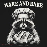 Wake And Bake Sourdough Funny Raccoon Baker Meme Sweatshirt thumb 3