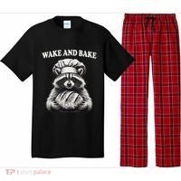 Wake And Bake Sourdough Funny Raccoon Baker Meme Pajama Set thumb 0