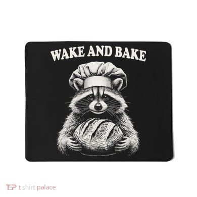 Wake And Bake Sourdough Funny Raccoon Baker Meme Mousepad