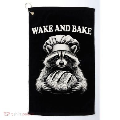 Wake And Bake Sourdough Funny Raccoon Baker Meme Golf Towel