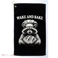 Wake And Bake Sourdough Funny Raccoon Baker Meme Golf Towel thumb 0
