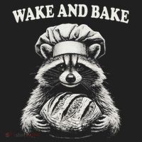 Wake And Bake Sourdough Funny Raccoon Baker Meme Golf Towel thumb 3
