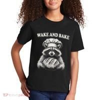 Wake And Bake Sourdough Funny Raccoon Baker Meme Kids T-Shirt thumb 2