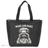 Wake And Bake Sourdough Funny Raccoon Baker Meme Tote Bag thumb 0