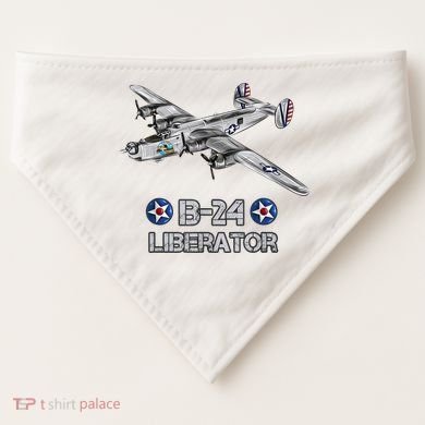 WW2 Aviation B24 Liberator American Heavy Bomber Gift USA-Made Doggie Bandana
