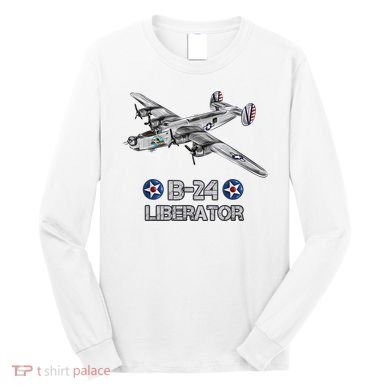 WW2 Aviation B24 Liberator American Heavy Bomber Gift Long Sleeve Shirt