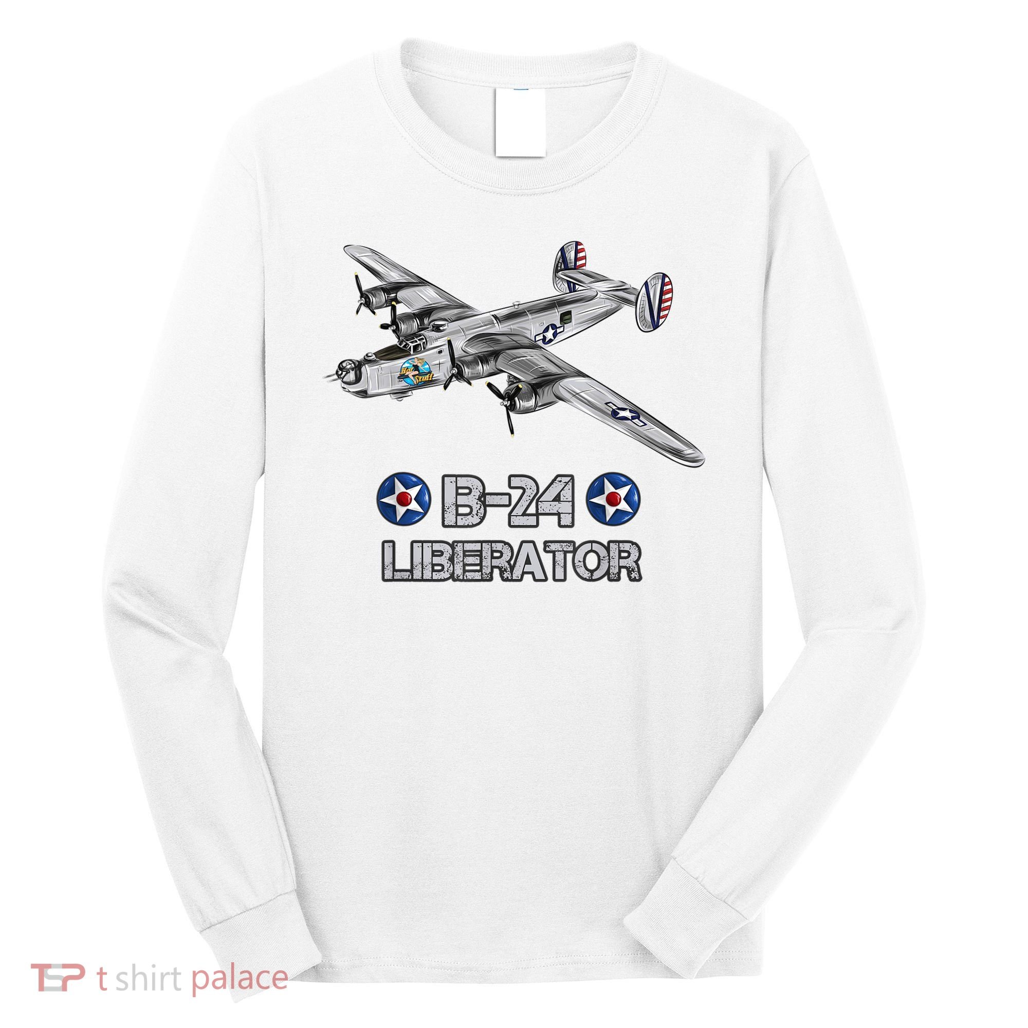 WW2 Aviation B24 Liberator American Heavy Bomber Gift Long Sleeve Shirt
