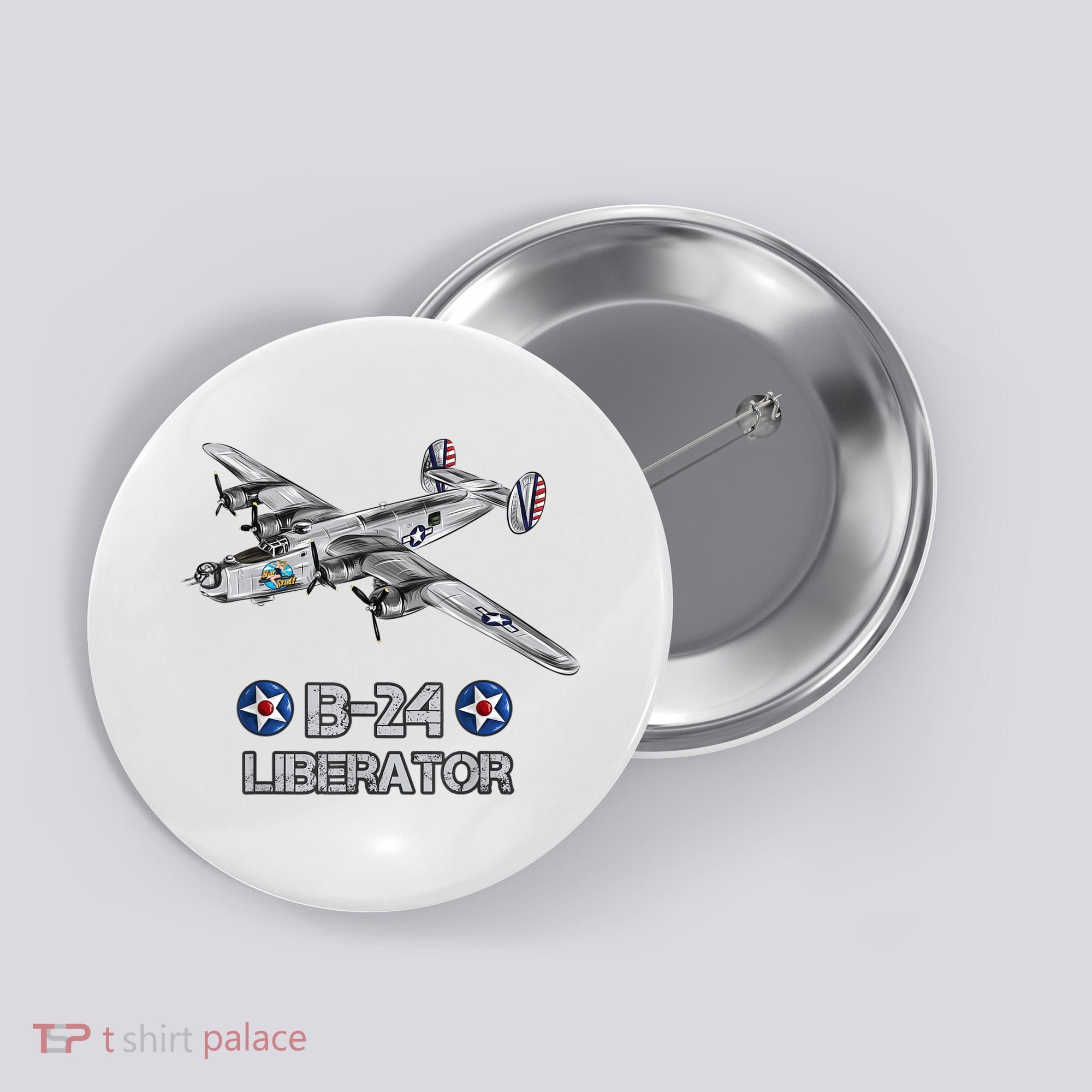 WW2 Aviation B24 Liberator American Heavy Bomber Gift Button