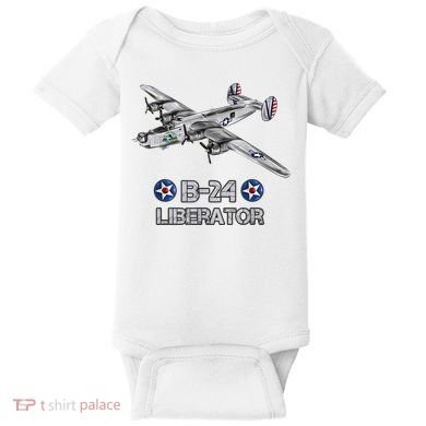 WW2 Aviation B24 Liberator American Heavy Bomber Gift Baby Bodysuit