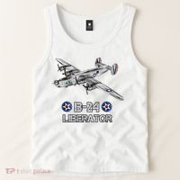 WW2 Aviation B24 Liberator American Heavy Bomber Gift Tank Top thumb 2