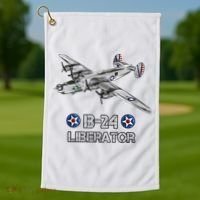 WW2 Aviation B24 Liberator American Heavy Bomber Gift Golf Towel thumb 1