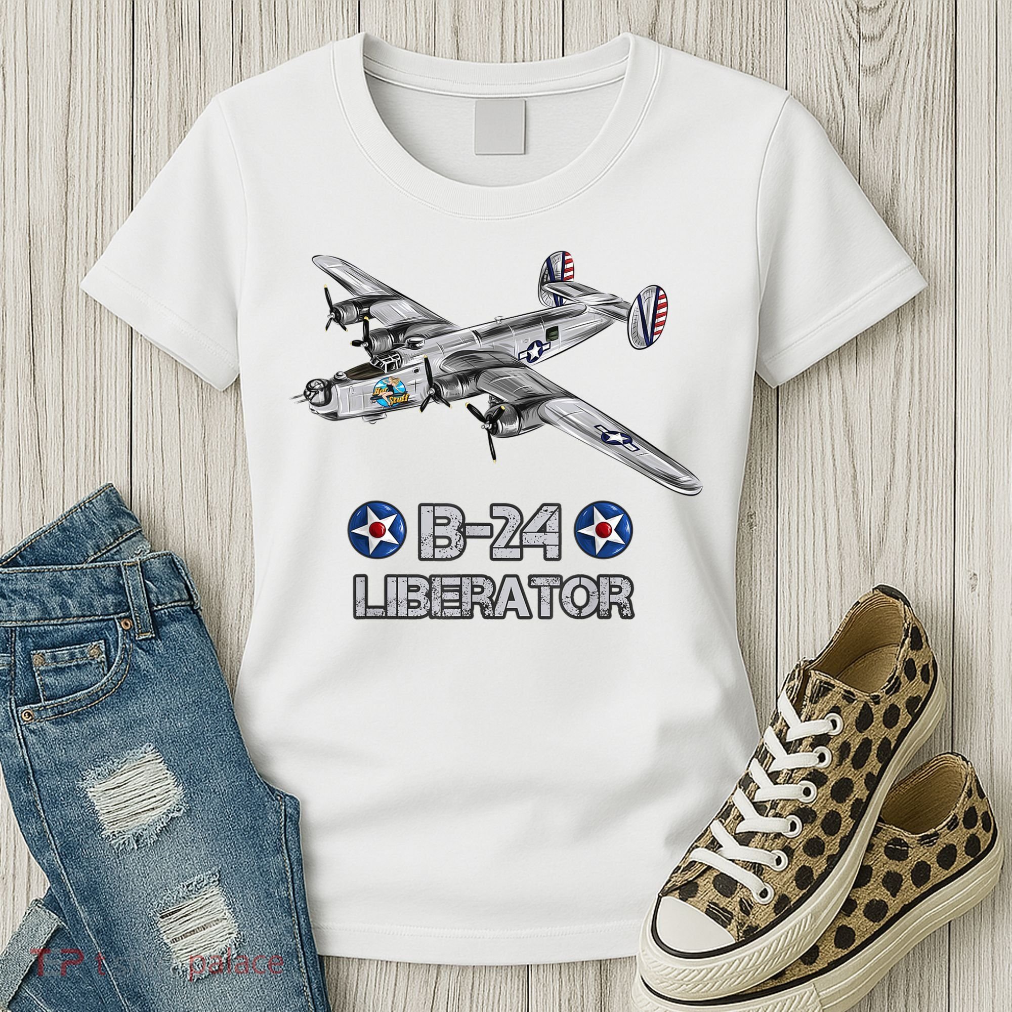 WW2 Aviation B24 Liberator American Heavy Bomber Gift Women's T-Shirt