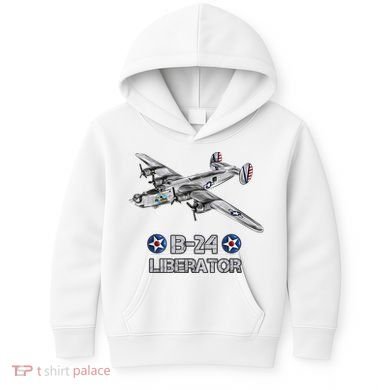 WW2 Aviation B24 Liberator American Heavy Bomber Gift Kids Hoodie