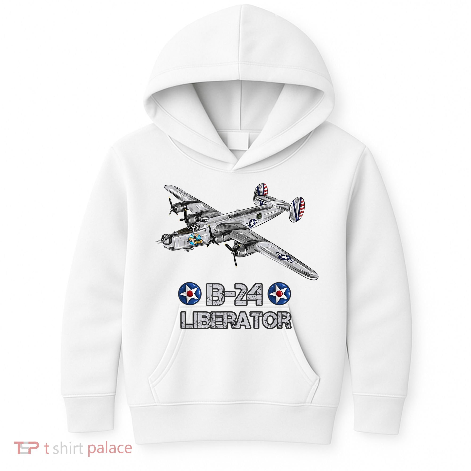 WW2 Aviation B24 Liberator American Heavy Bomber Gift Kids Hoodie