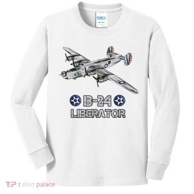 WW2 Aviation B24 Liberator American Heavy Bomber Gift Kids Long Sleeve Shirt