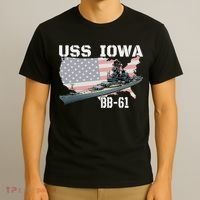 WW2 American Battleship USS Iowa Warship BB 61 Veterans T-Shirt thumb 3