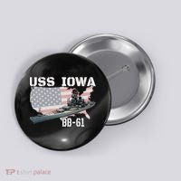 WW2 American Battleship USS Iowa Warship BB 61 Veterans Button thumb 0