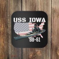 WW2 American Battleship USS Iowa Warship BB 61 Veterans Coaster thumb 0