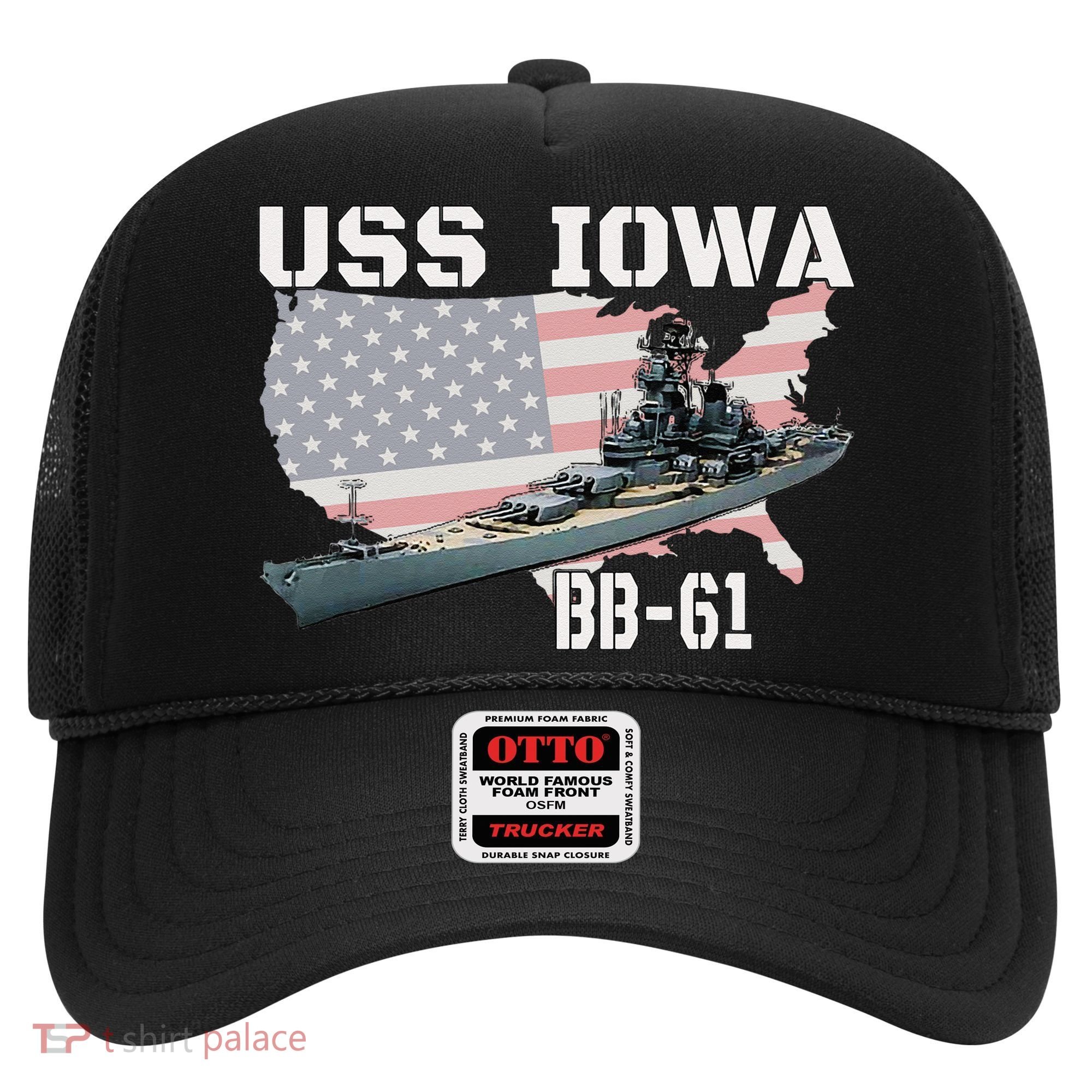 WW2 American Battleship USS Iowa Warship BB 61 Veterans Hat