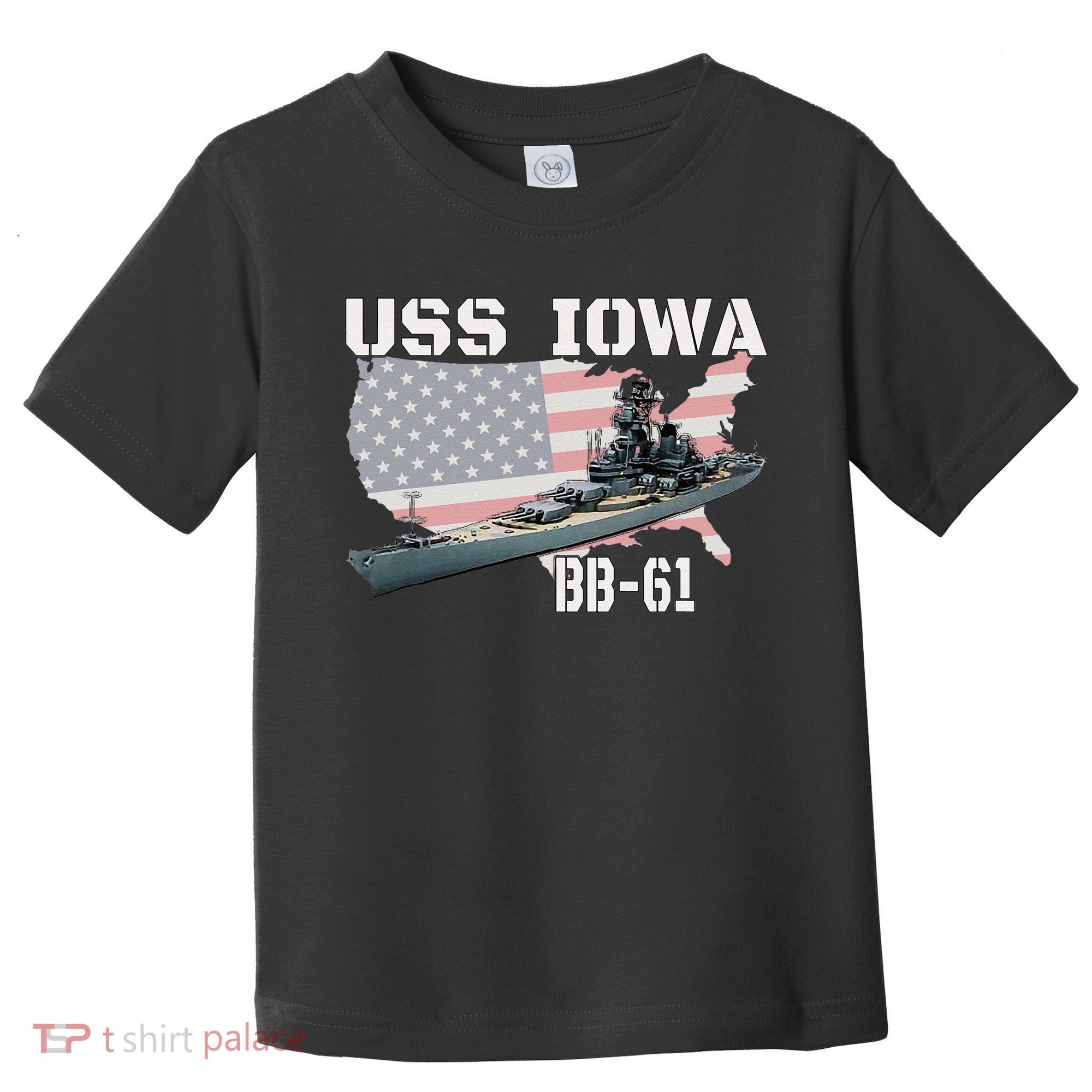WW2 American Battleship USS Iowa Warship BB 61 Veterans Toddler T-Shirt