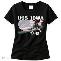 WW2 American Battleship USS Iowa Warship BB 61 Veterans Women's T-Shirt thumb 0