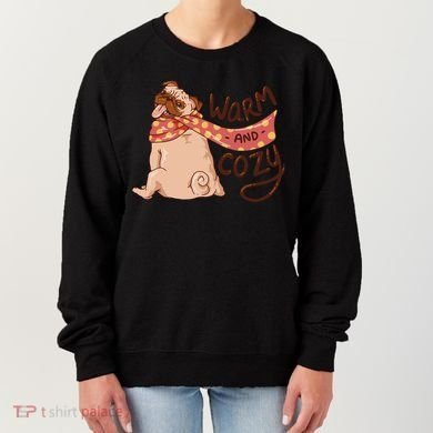 Warm And Cozy Pug Women's Sweatshirt