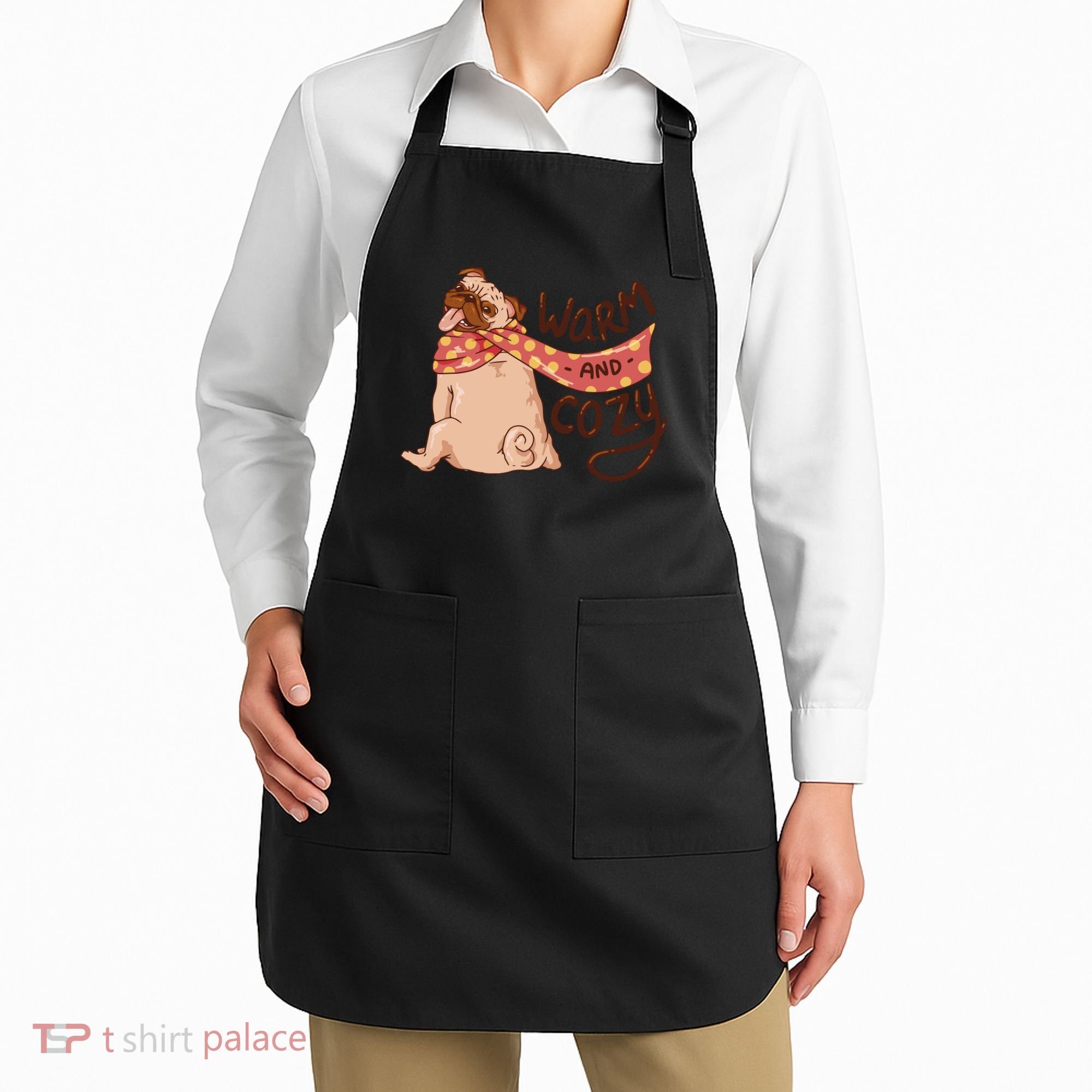 Warm And Cozy Pug Apron