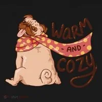 Warm And Cozy Pug Bucket Hat thumb 4