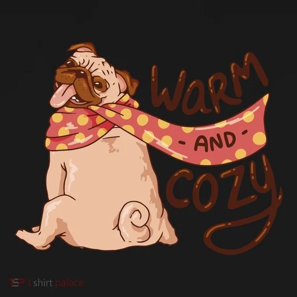 Warm And Cozy Pug Bucket Hat