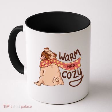 Warm And Cozy Pug Coffee Mug