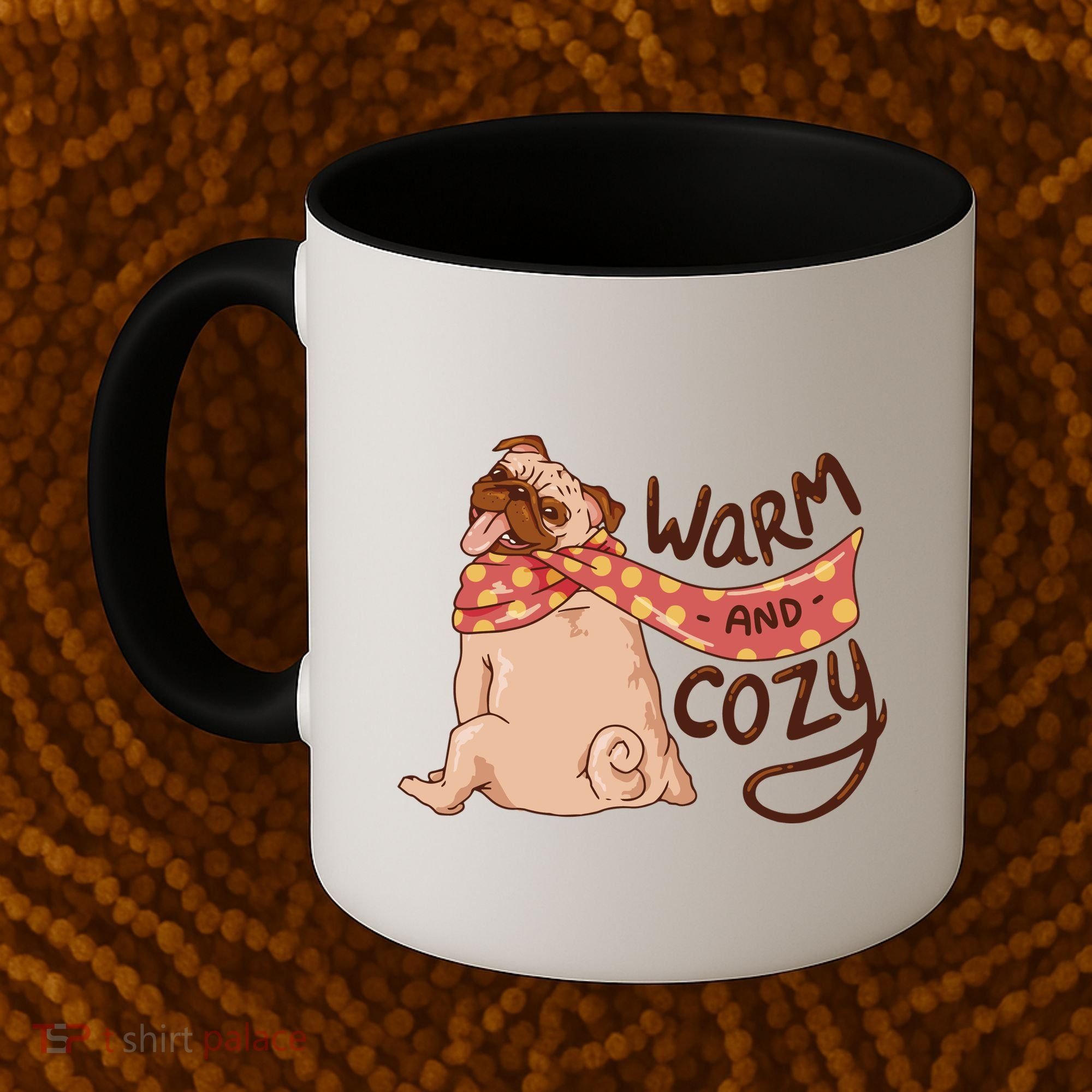 Warm And Cozy Pug Coffee Mug