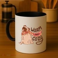 Warm And Cozy Pug Coffee Mug thumb 4