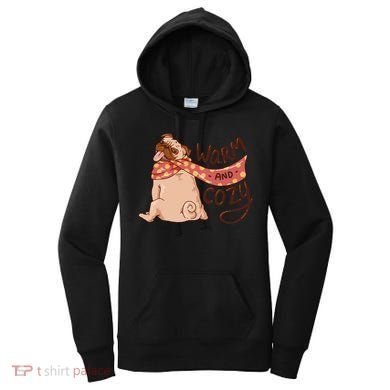 Warm And Cozy Pug Women's Hoodie