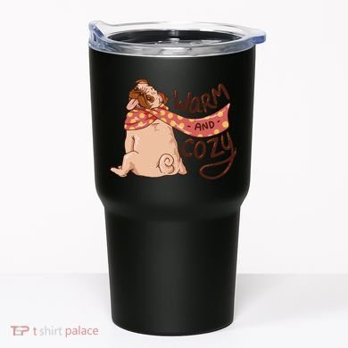 Warm And Cozy Pug Tumbler
