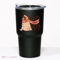 Warm And Cozy Pug Tumbler thumb 0