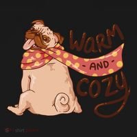 Warm And Cozy Pug Ornament thumb 1