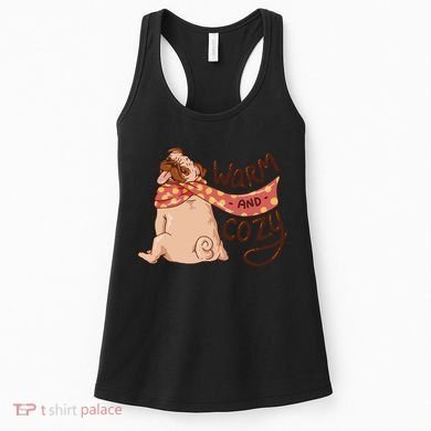 Warm And Cozy Pug Women's Tank Top
