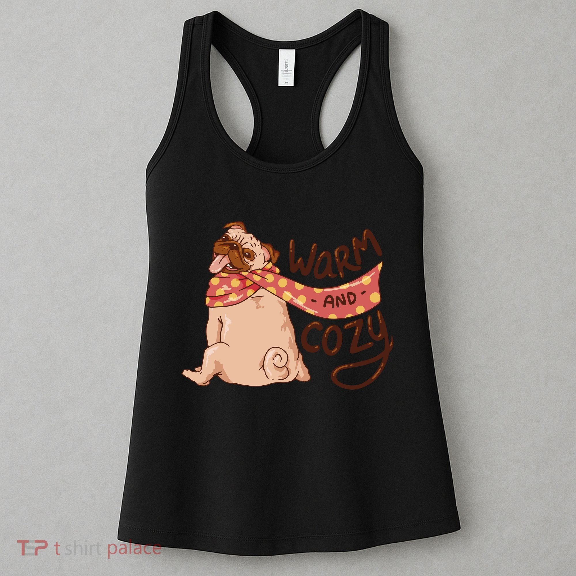 Warm And Cozy Pug Women's Tank Top