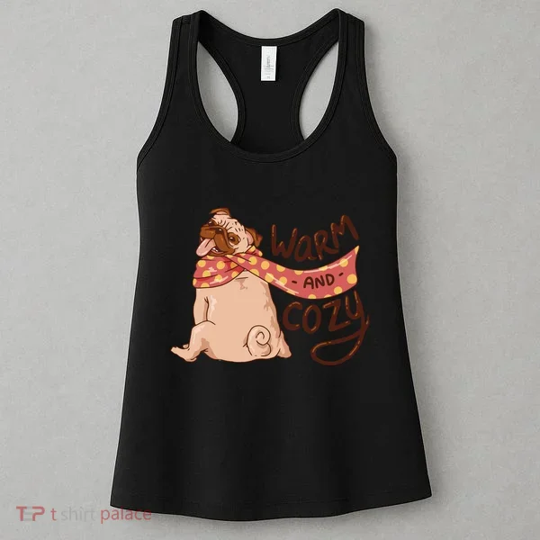 Warm And Cozy Pug Women's Tank Top