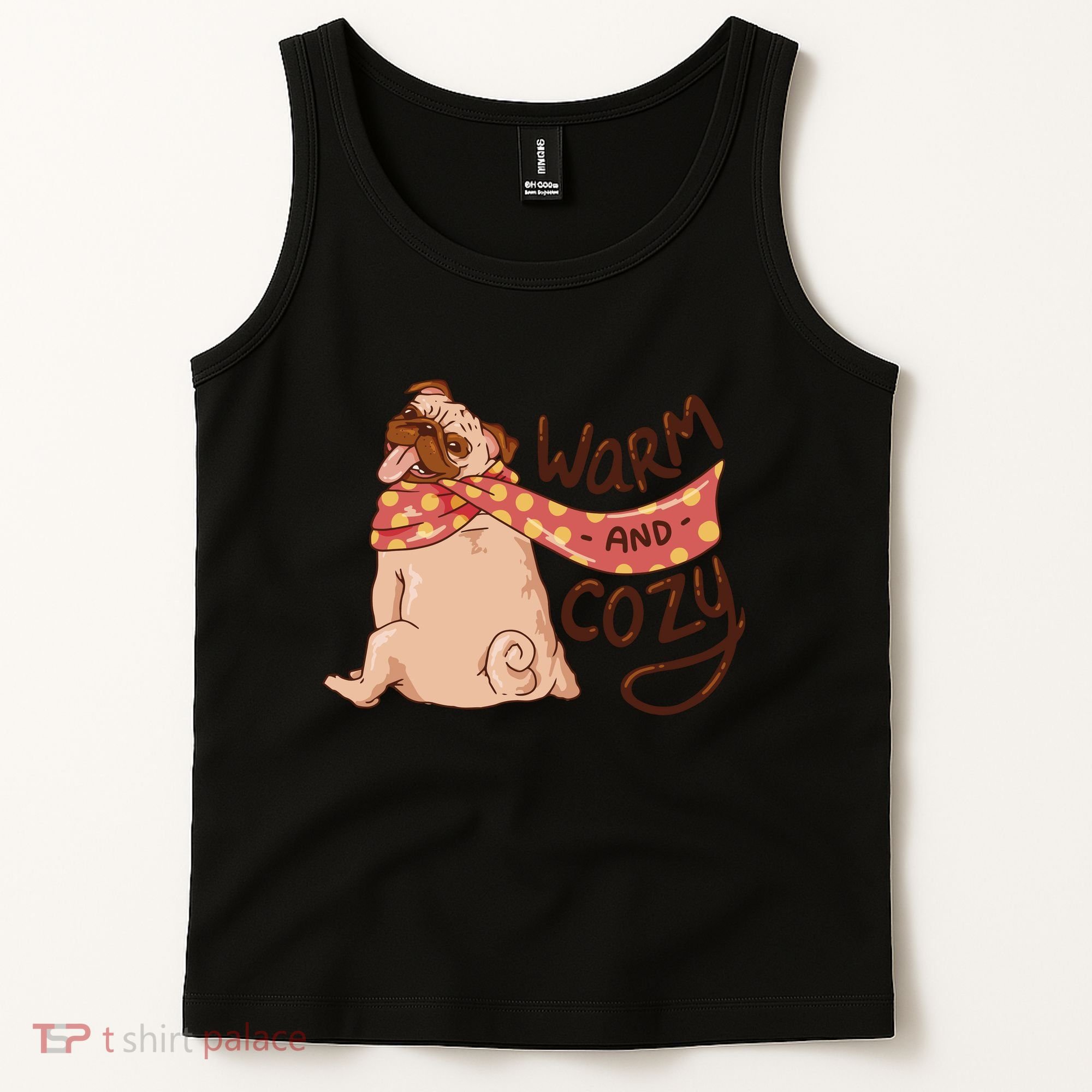 Warm And Cozy Pug Tank Top