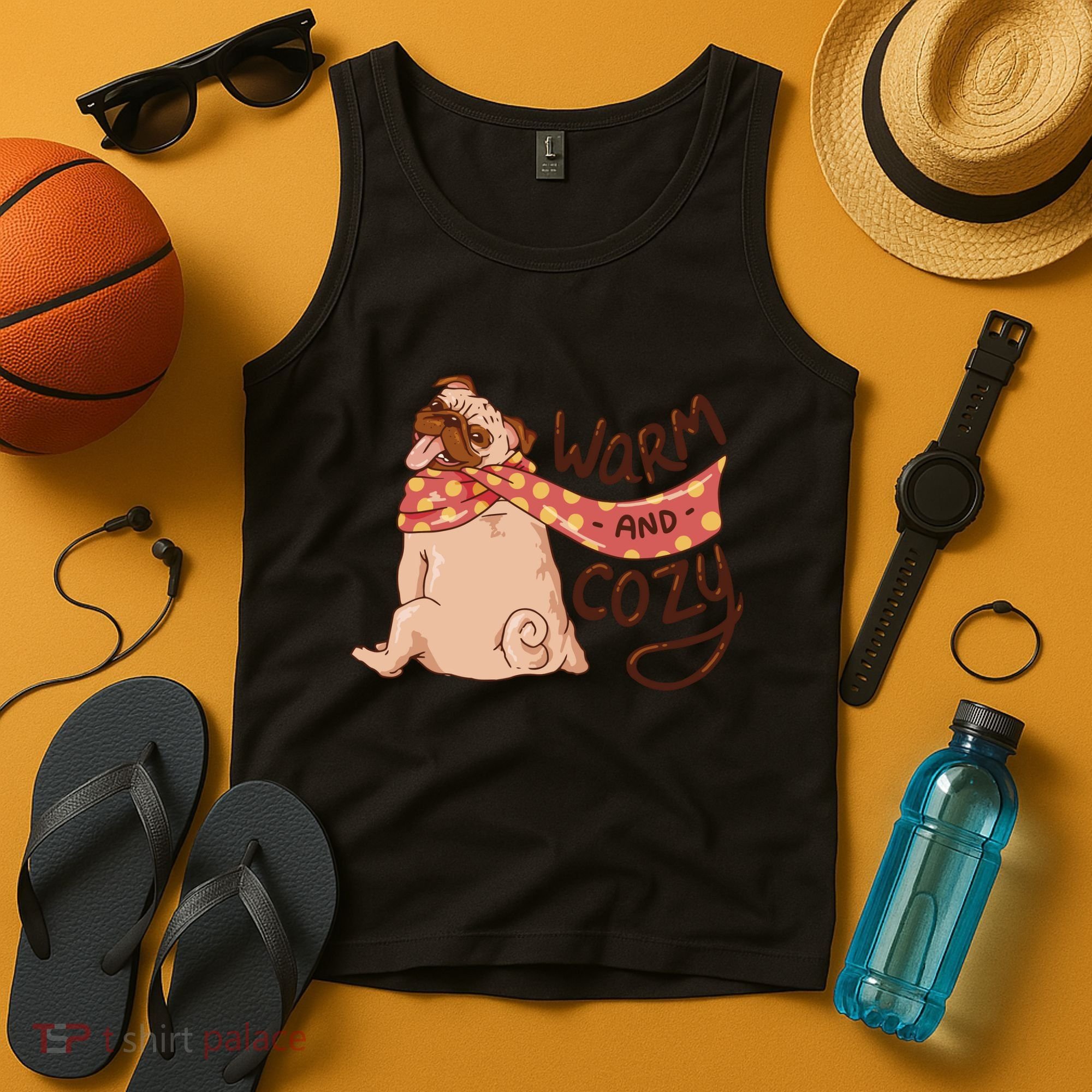 Warm And Cozy Pug Tank Top