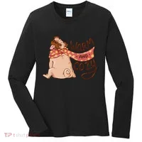 Warm And Cozy Pug Women's Long Sleeve Shirt thumb 0