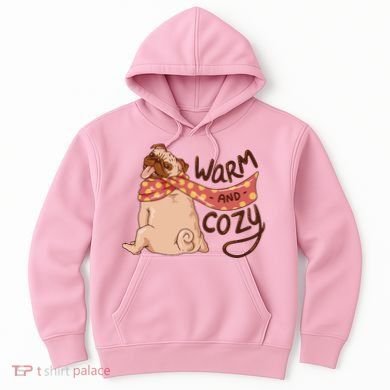 Warm And Cozy Pug Hoodie