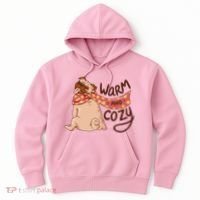 Warm And Cozy Pug Hoodie thumb 0