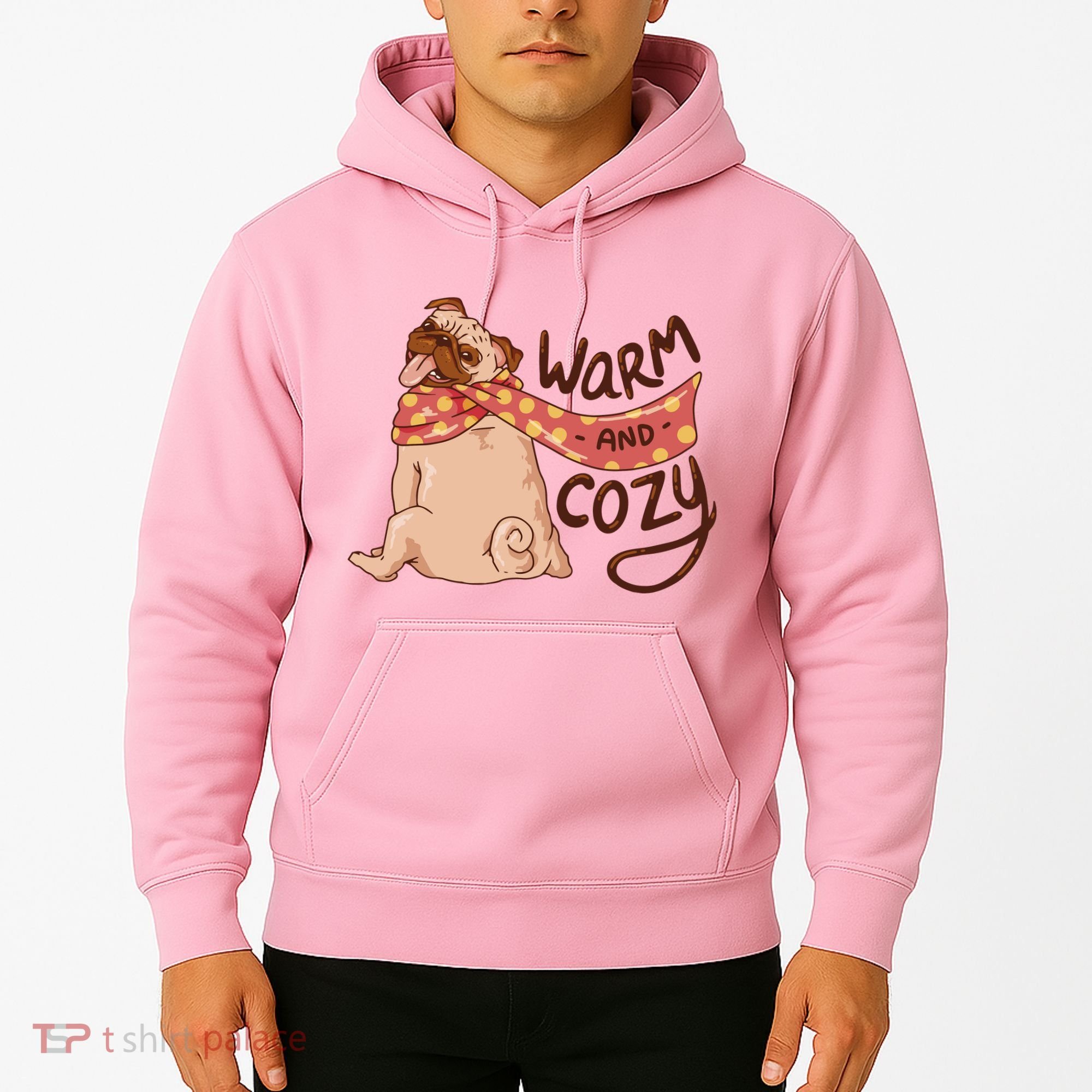Warm And Cozy Pug Hoodie