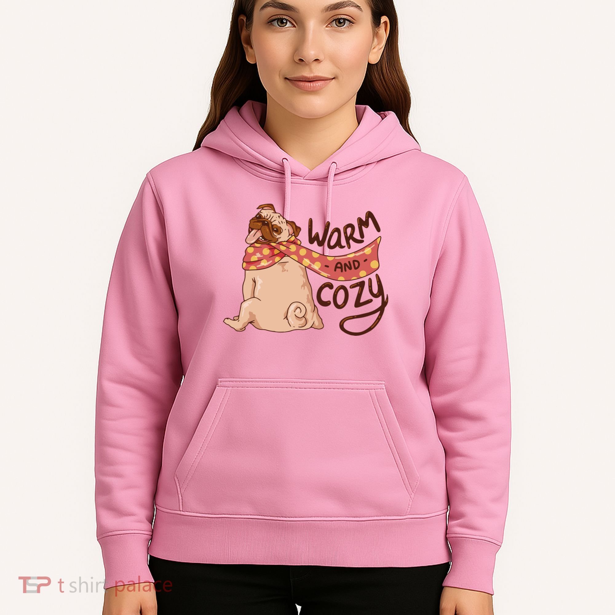 Warm And Cozy Pug Hoodie