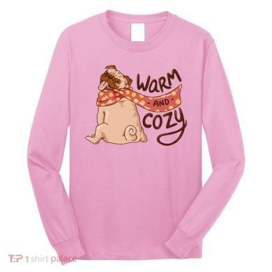 Warm And Cozy Pug Long Sleeve Shirt