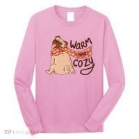 Warm And Cozy Pug Long Sleeve Shirt thumb 0